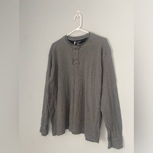 Lanesboro 100% Pima cotton tee men’s Large gray long sleeve crewneck